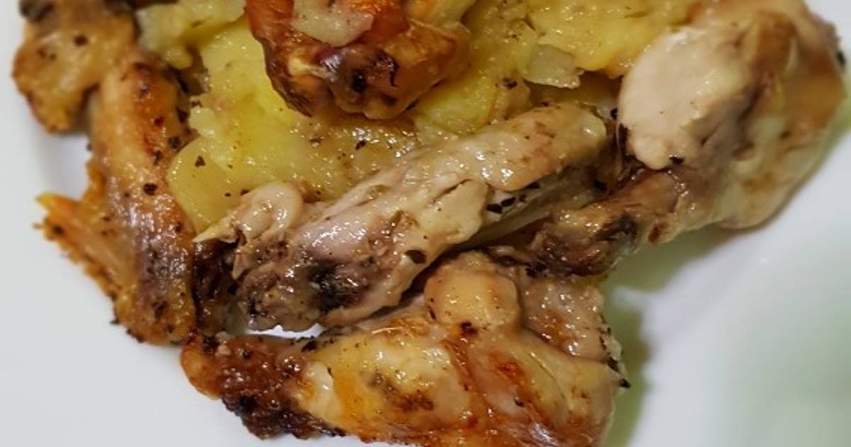 Alitas de pollo al horno con patatas Receta de IMPERIO- Cookpad