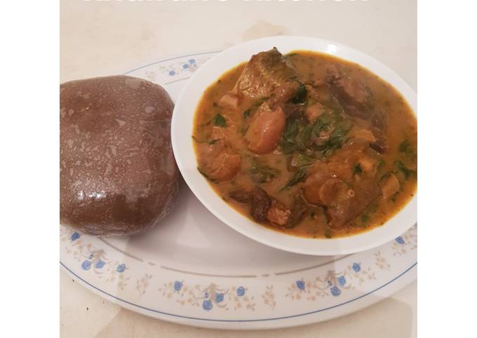 Ogbono soup and Amala