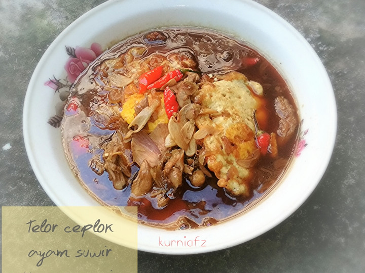 Langkah Mudah untuk Membuat Telor ceplok ayam suwir kecap manis pedas Anti Gagal