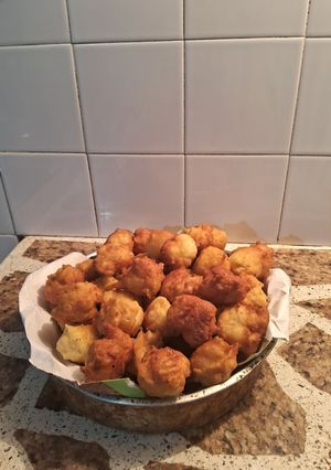 Una foto de Buñuelos de boniato y cebolla🧅🍠