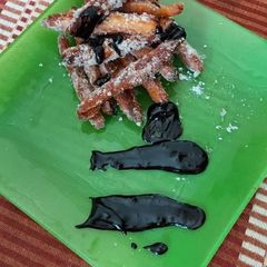 Eggless churros A picture of Eggless churros.
