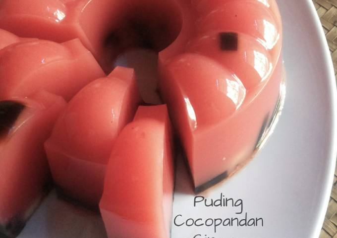 Puding Cocopandan Cincau Melon