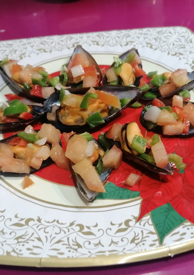 Una foto de Mejillones a la vinagreta