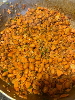 A picture of Nanna Joe’s charro beans (party beans).