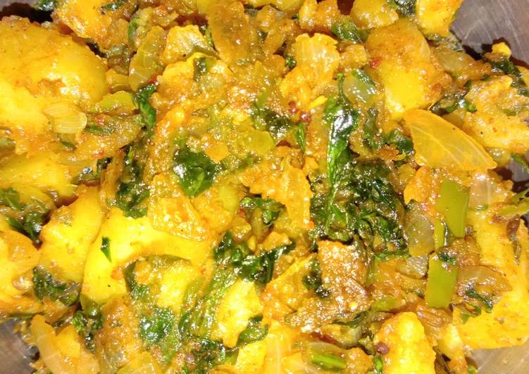 Recipe of Quick Aalu Methi