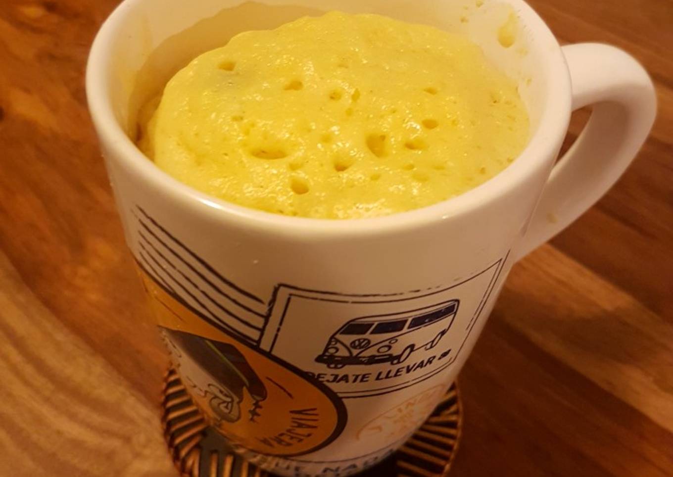 Mug cake banane vanille pépites de chocolat