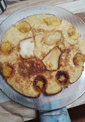 Una foto de Panqueque de avena y banana