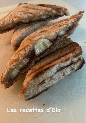 Une photo de Croque chocolat / banane