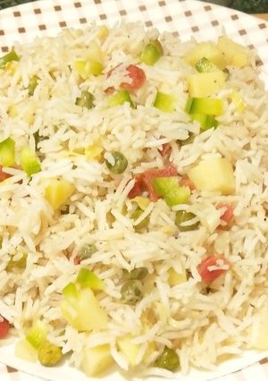 A picture of Vegetable fried rice #cookpadapp.