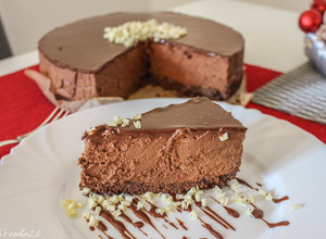 Sütés nélküli csokis sajttorta recept fotója