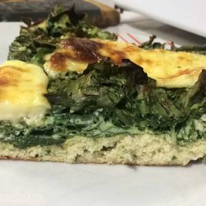 Tarta de acelga con “masa” de pollo triturado -Sin Harina‼️