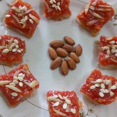 A picture of Tomato coconut Halwa.
