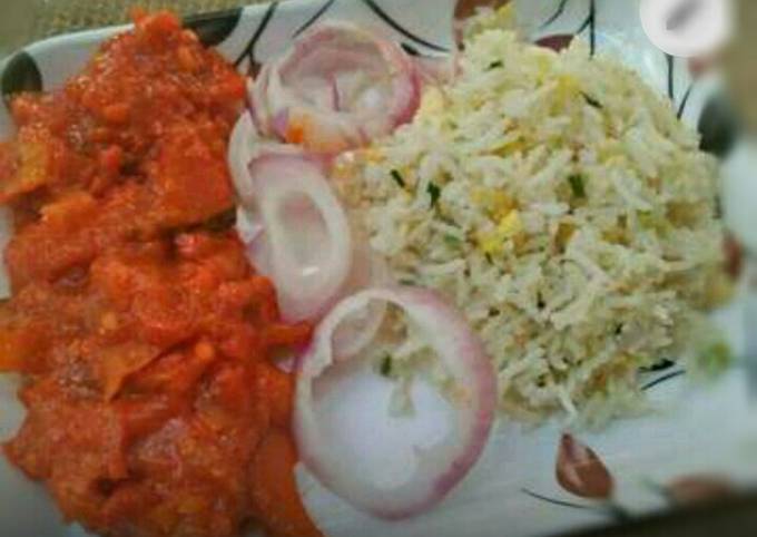 Thai Chicken sauce with korean rice Recipe