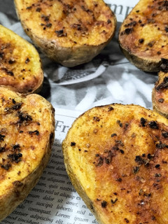 Una foto de Patatas asadas en microondas y airfryer