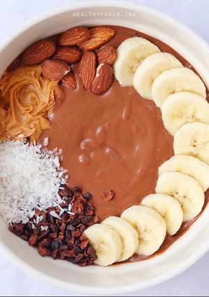 รูปของ สมูทตี้เนยถั่ว เฮลตี้ : Peanut Butter Smoothie Bowl