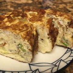 A picture of Tamagoyaki - young sardine omelet.