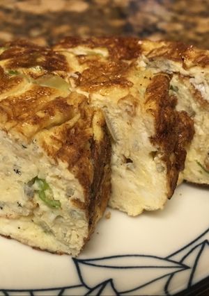 A picture of Tamagoyaki - young sardine omelet.