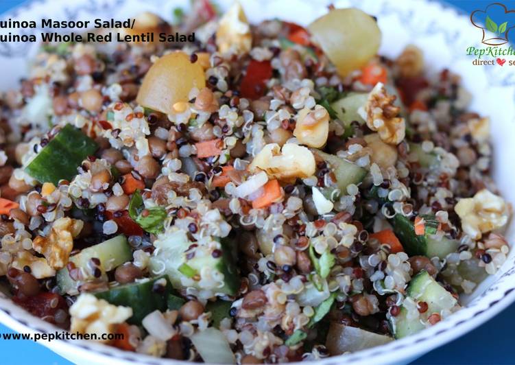 Recipe of Speedy Quinoa Masoor Salad/Quinoa Whole Red Lentil Salad