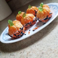 Mandarin Orange "Pumpkin" Treats A picture of Mandarin Orange "Pumpkin" Treats.