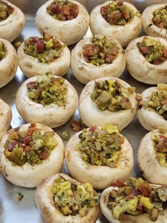 Una foto de Champiñones rellenos