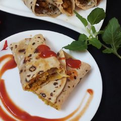Soya kathi rolls A picture of Soya kathi rolls.