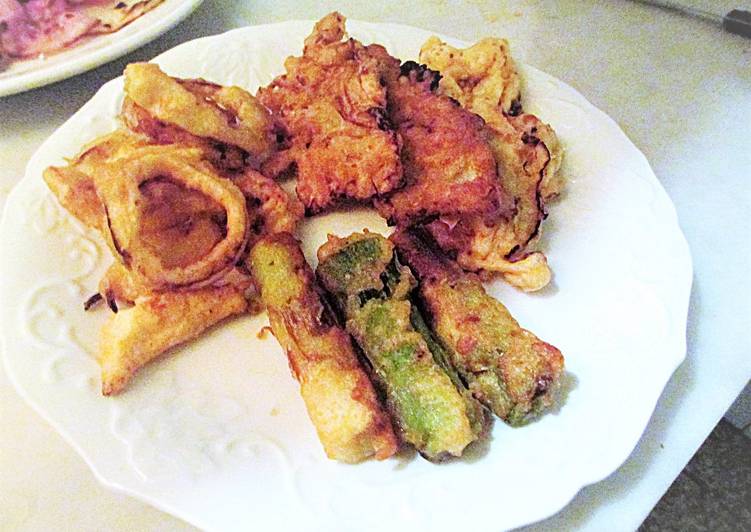 Verdura en gabardina
al ajo