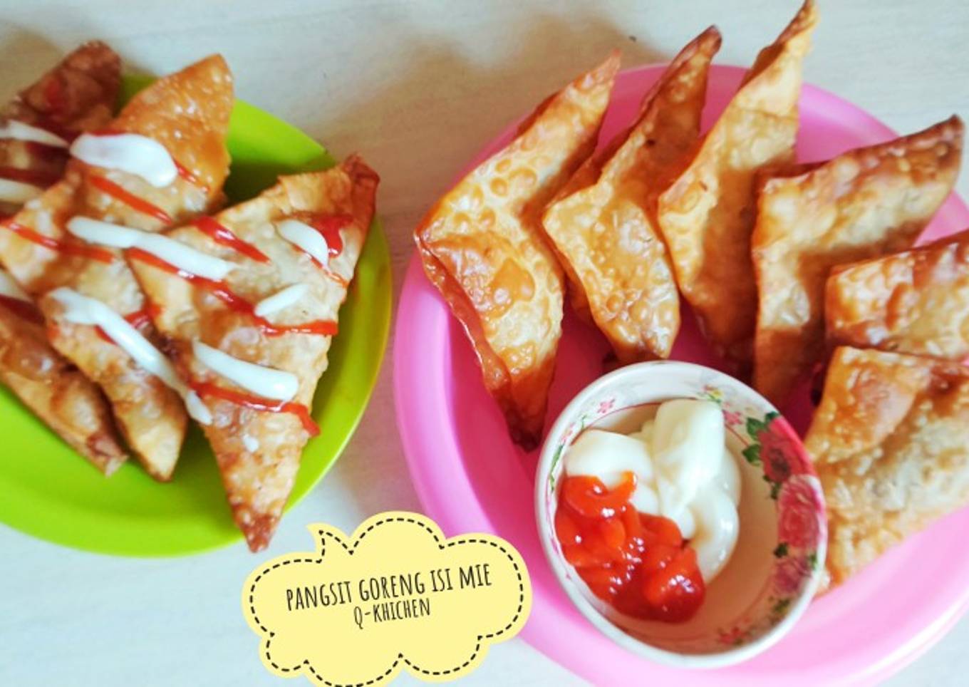 Pangsit goreng isi mie