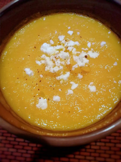 Una foto de Crema de boniato y calabaza