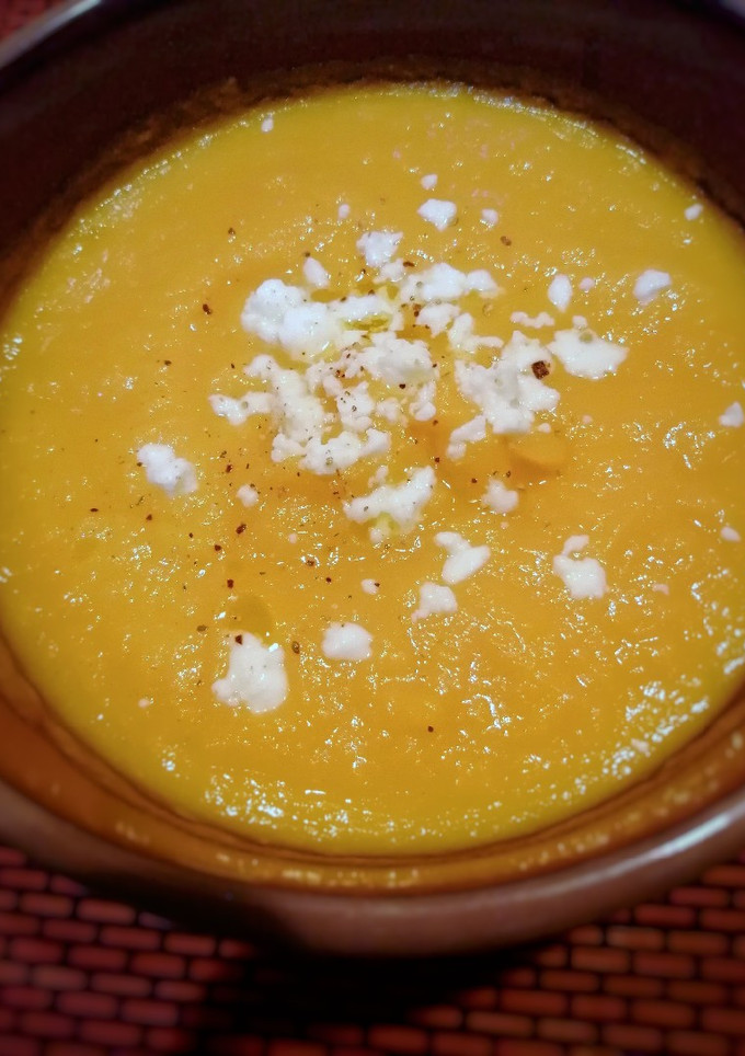 Una foto de Crema de boniato y calabaza