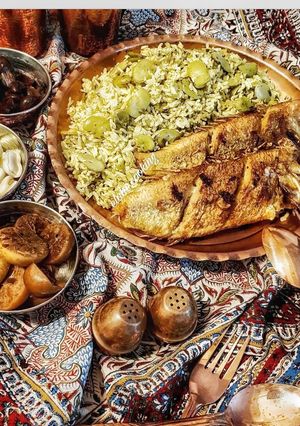 عکسی از دستور باقالی پلو