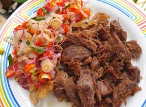 Foto resep Daging asap sambal matah (sei sapi)