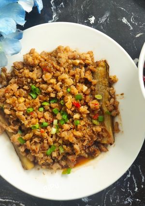 Hình của món Cà Tím Nướng Sả Mật.