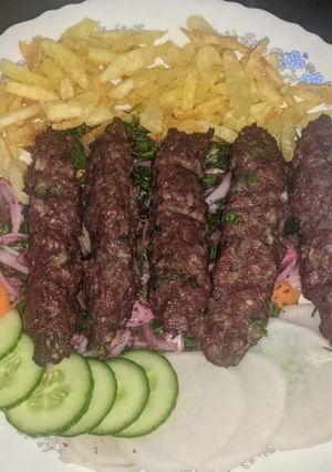 صورة لوصفة كباب بالفرن