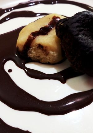 A picture of Black and white brownie.