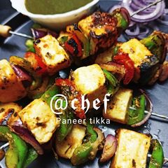 A picture of Paneer tikka on tawa.