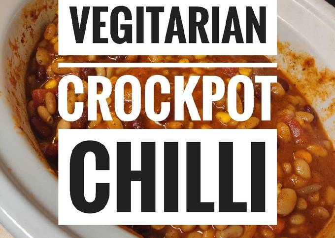 Easiest Way to Make Ultimate Crock-Pot Vegetarian Chili 🌶️🍲