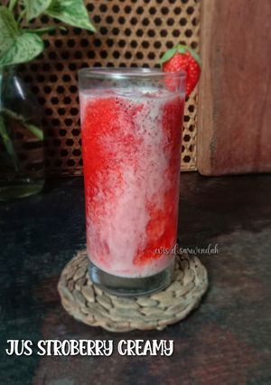 Foto resep Jus Strawberry Creamy