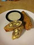 Breakfast Eggrolls with Pepper Gravy