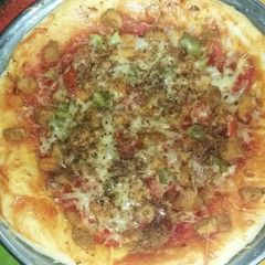 A picture of Chicken pizza.