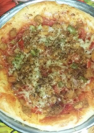 A picture of Chicken pizza.
