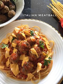 Foto resep Italian Meatball Spaghetti