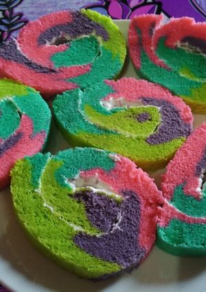 Foto resep Bolu gulung rainbow