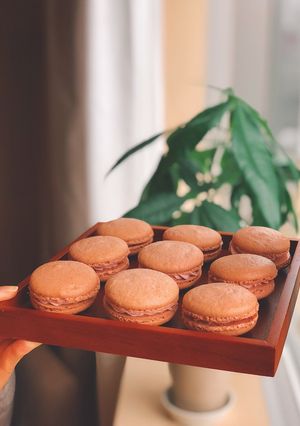 Hình của món Macaron với kem bơ.