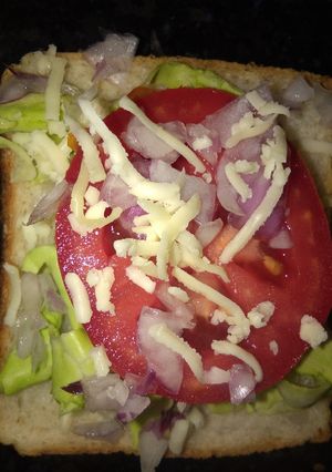 A picture of Vegetable sandwich.