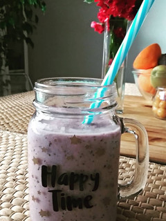 Una foto de Batido de arándanos y avena 🍹