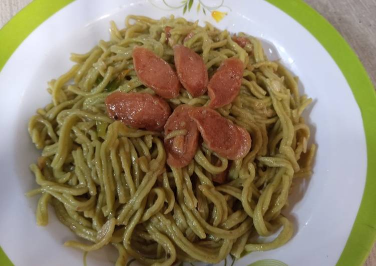 Cara Gampang Menyiapkan Mie goreng hijau (homemade) yang Sempurna