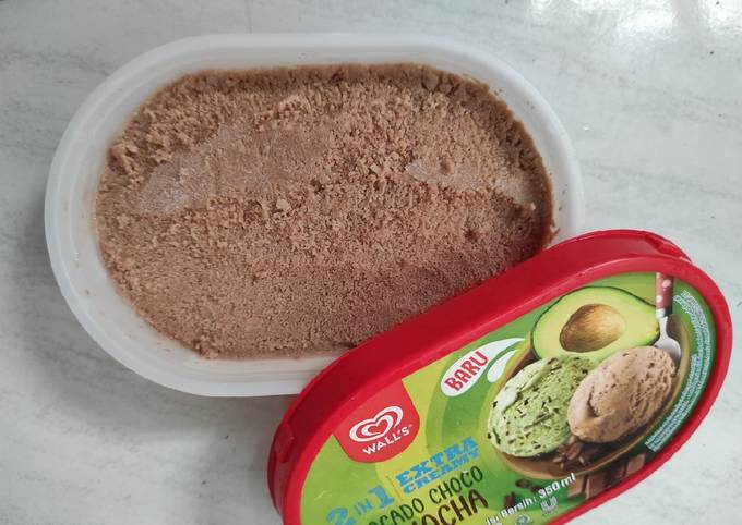 Es krim kacang hijau + whey (snack diet)
