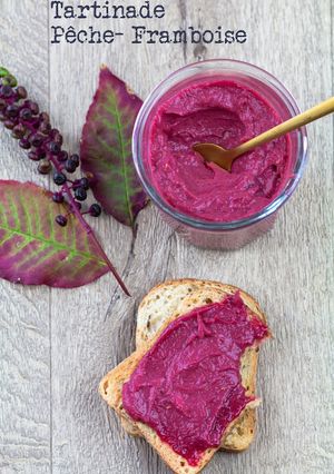 Une photo de Tartinade pêche -framboise