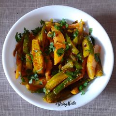 A picture of Ivy gourd - Potato Subzi.