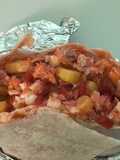 Durum de huevo, atún, tomate y maíz en Airfryer Cosori